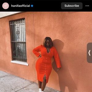 Red Hanifa Cheri Dress